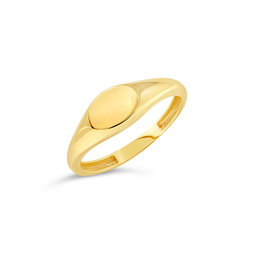 10k Gold Oval Signet Ring