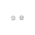 14k Gold CZ Stud Earrings