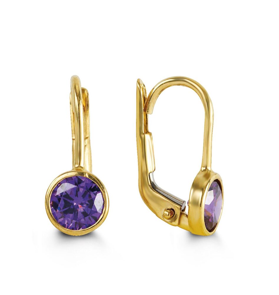 Birthstone Leverback Earrings