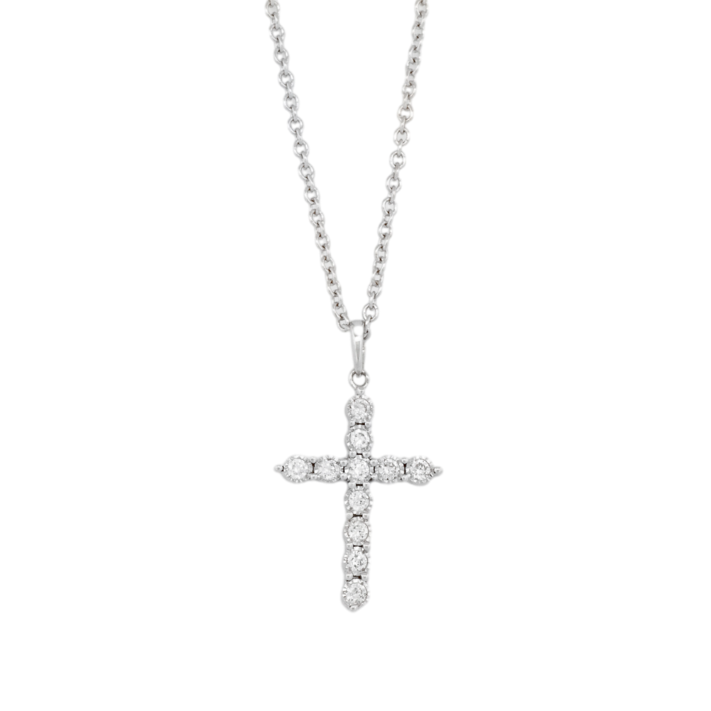 Gold & Diamond Cross Necklace