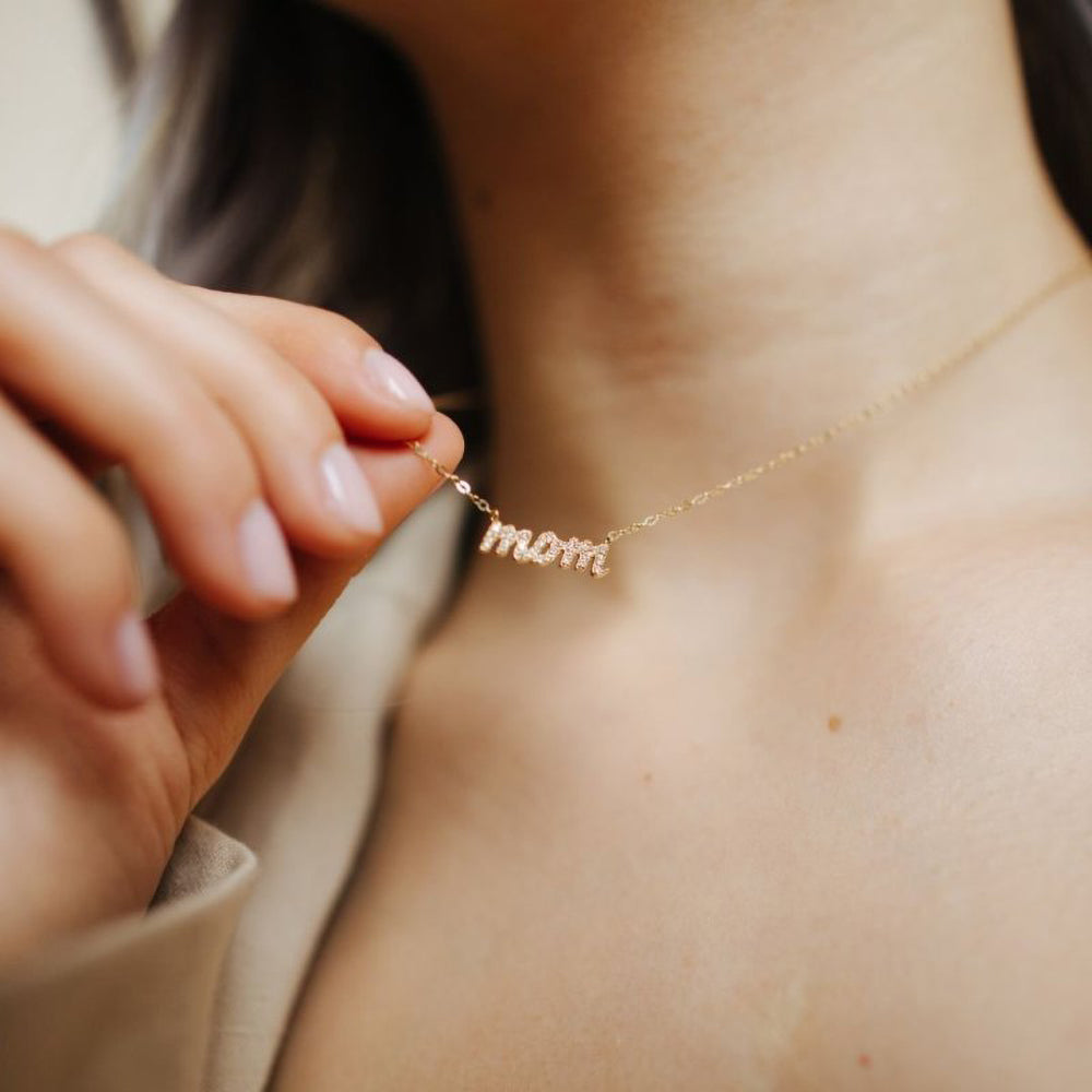 Lab-Grown Diamond Mom Necklace
