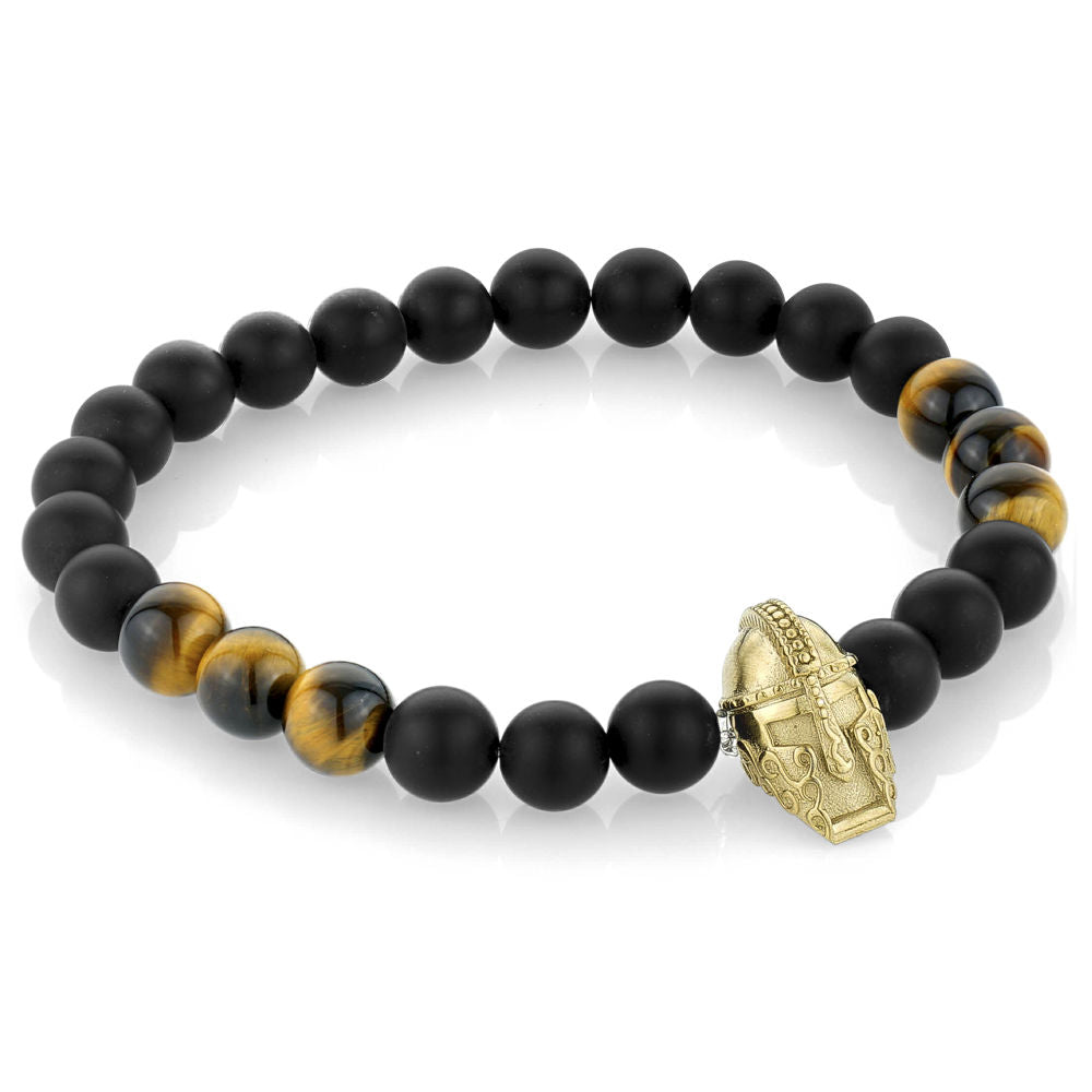 Onyx & Tiger's Eye Spartan Bracelet