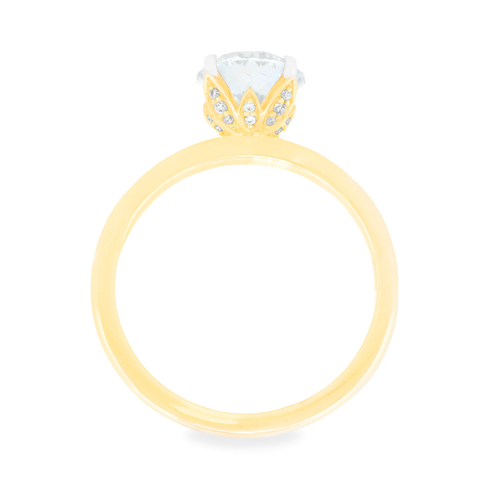 Lab-Grown Diamond Tulip-Basket Ring