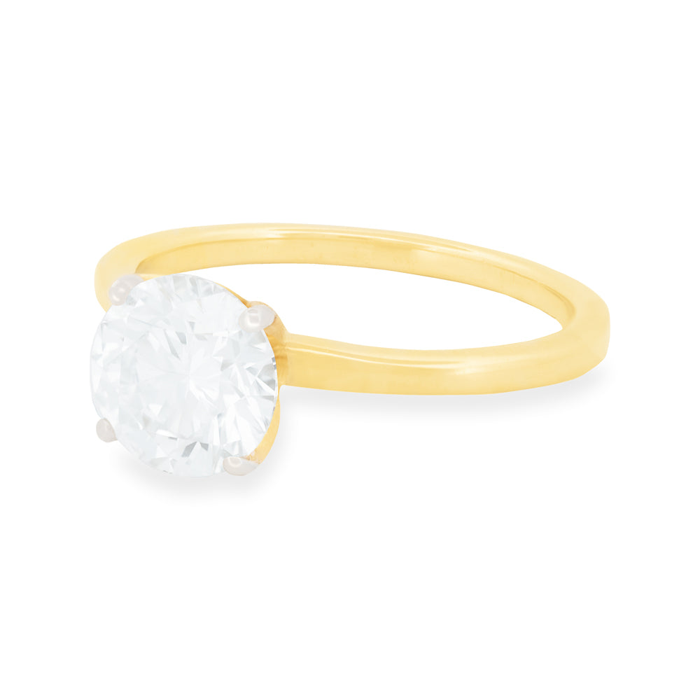 Lab-Grown Diamond Tulip-Basket Ring
