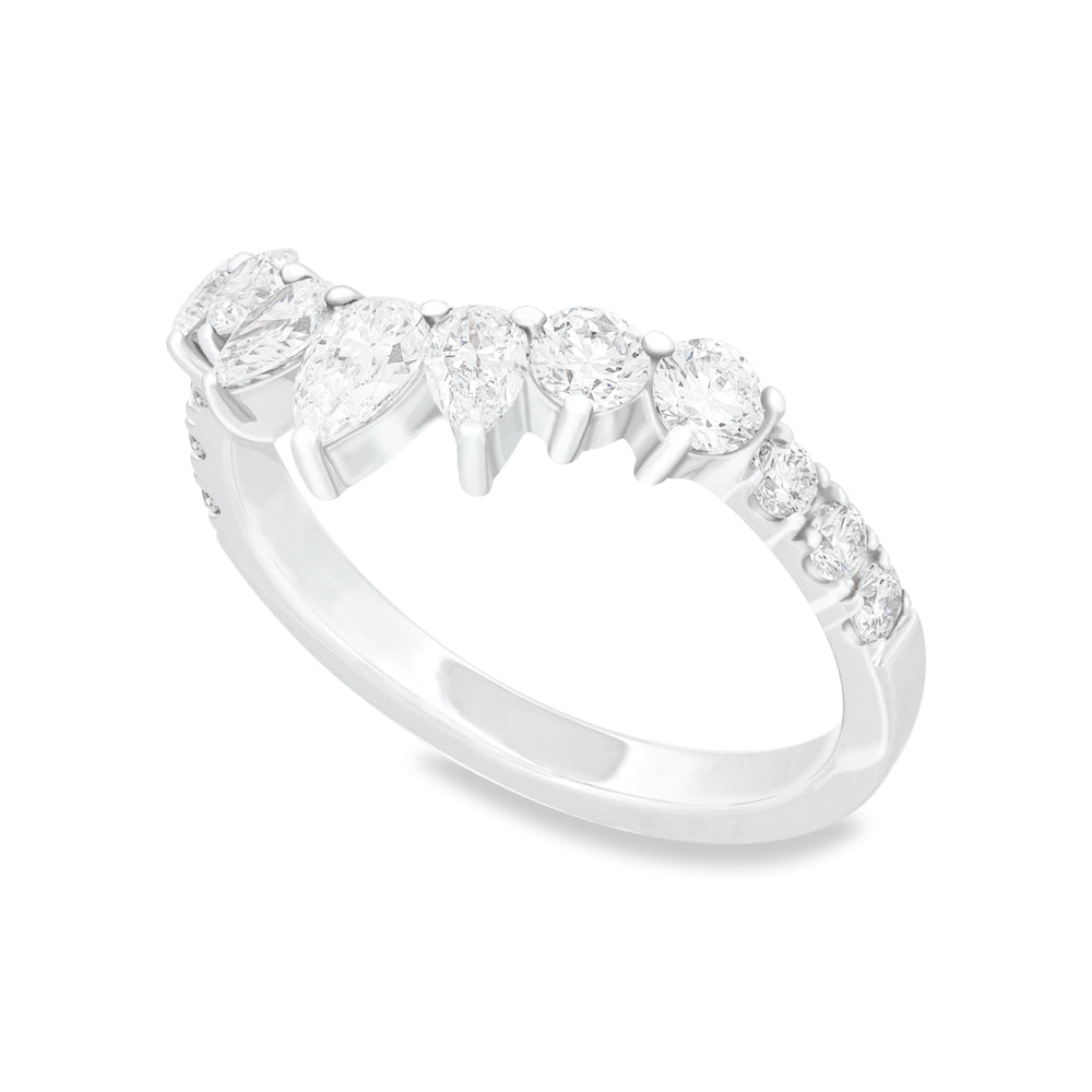 Curved Lab-Grown Diamond Band