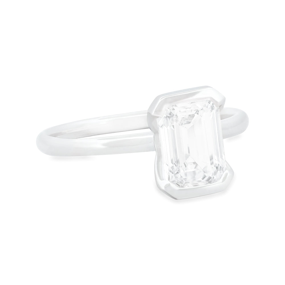 Lab-Grown Emerald Cut Diamond Solitaire