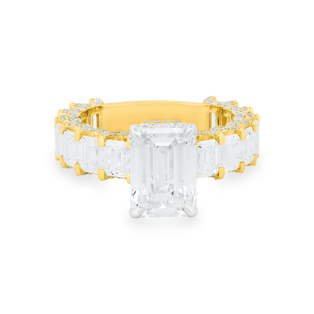 Lab-Grown Emerald Cut Diamond Ring