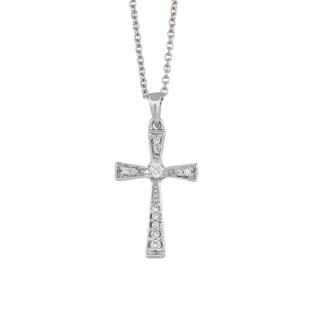 Gold & Diamond Cross Necklace