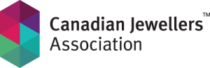 Logo of the Canadian Jewellers Association with a geometric design.