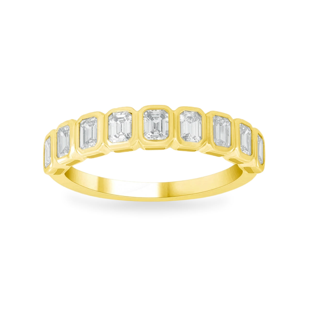 Emerald Cut Diamond Band