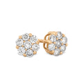 Screwback Cluster Diamond Studs 0.50ctw