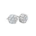 Screwback Cluster Diamond Studs 0.75ctw