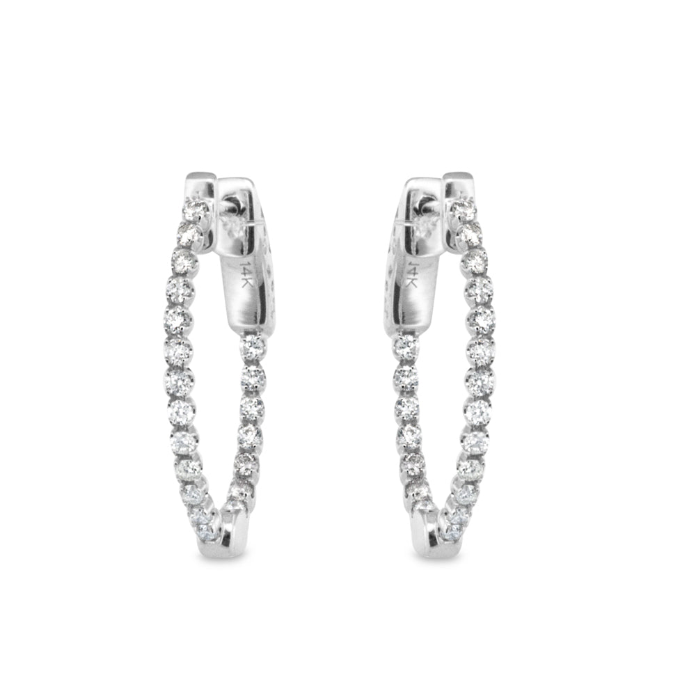 Gold & Diamond Hoop Earrings 0.50ctw