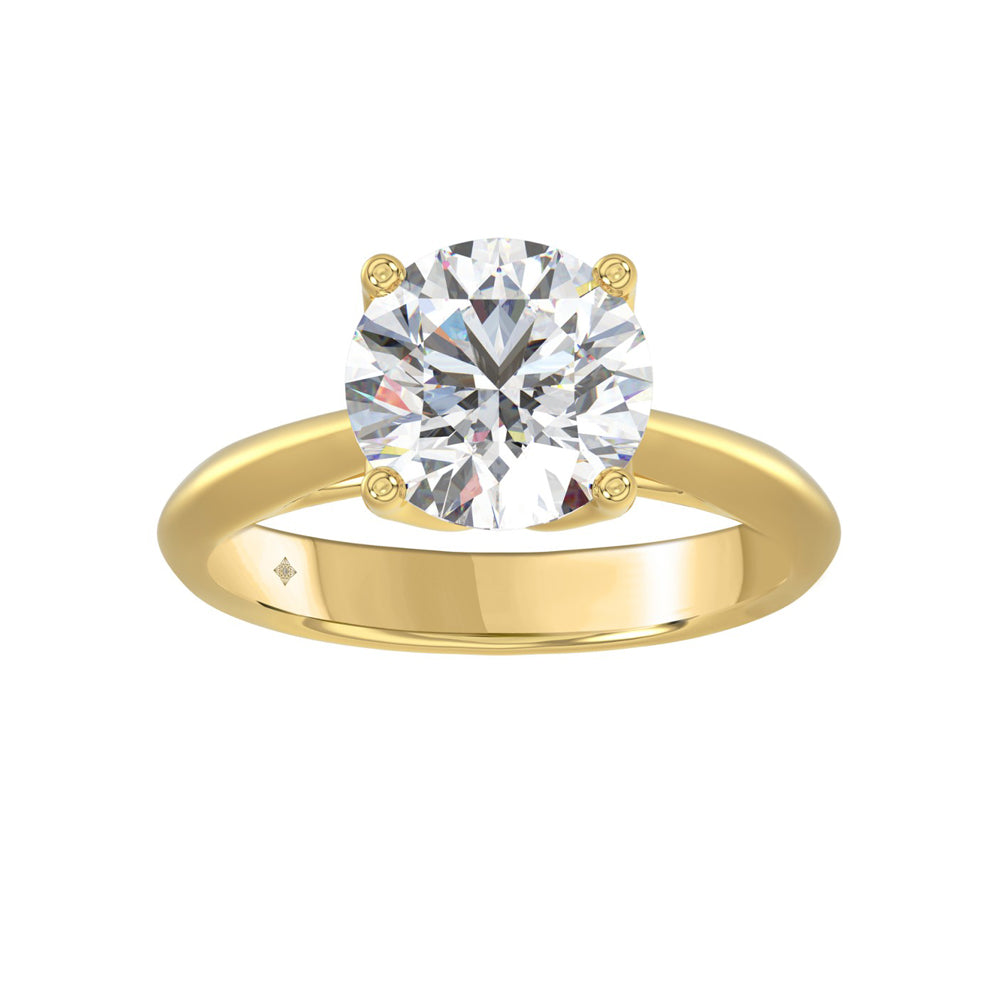 Tulip-Set 3ct Lab-Grown Diamond Solitaire