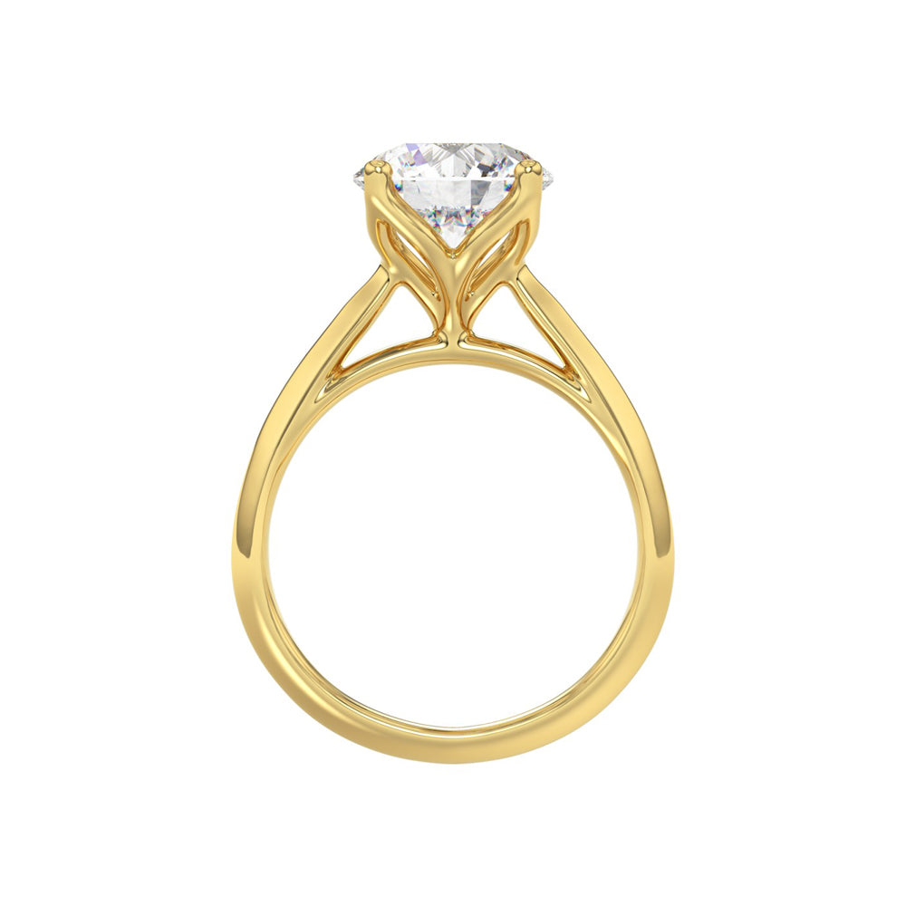 Tulip-Set 3ct Lab-Grown Diamond Solitaire
