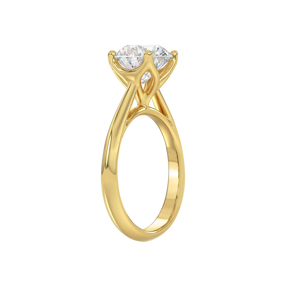 Tulip-Set 3ct Lab-Grown Diamond Solitaire