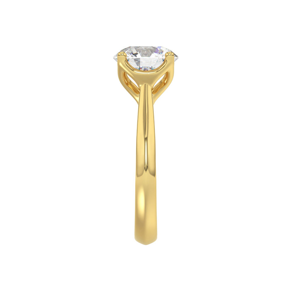 Tulip-Set 3ct Lab-Grown Diamond Solitaire