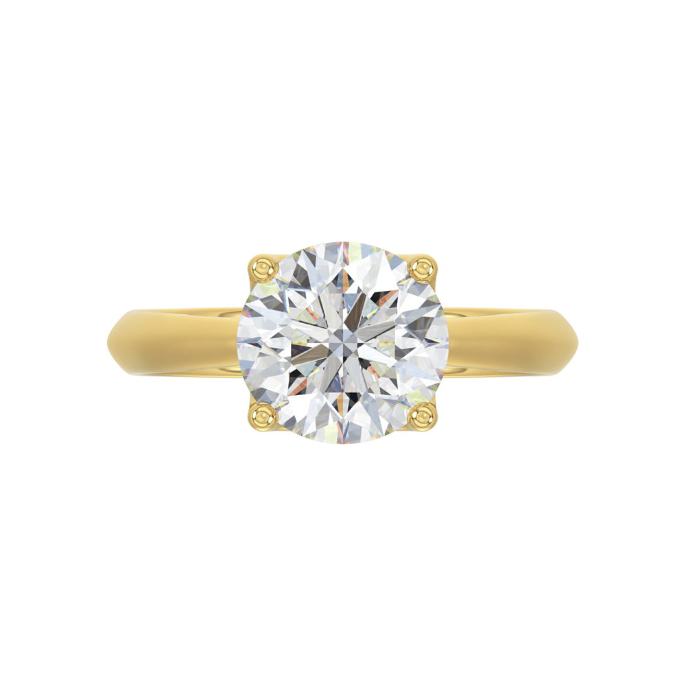Tulip-Set 3ct Lab-Grown Diamond Solitaire