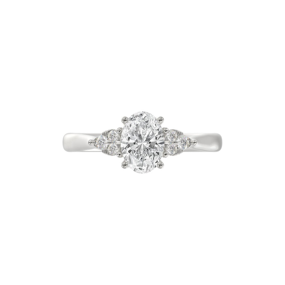 Lab-Grown Oval Diamond Engagement Ring
