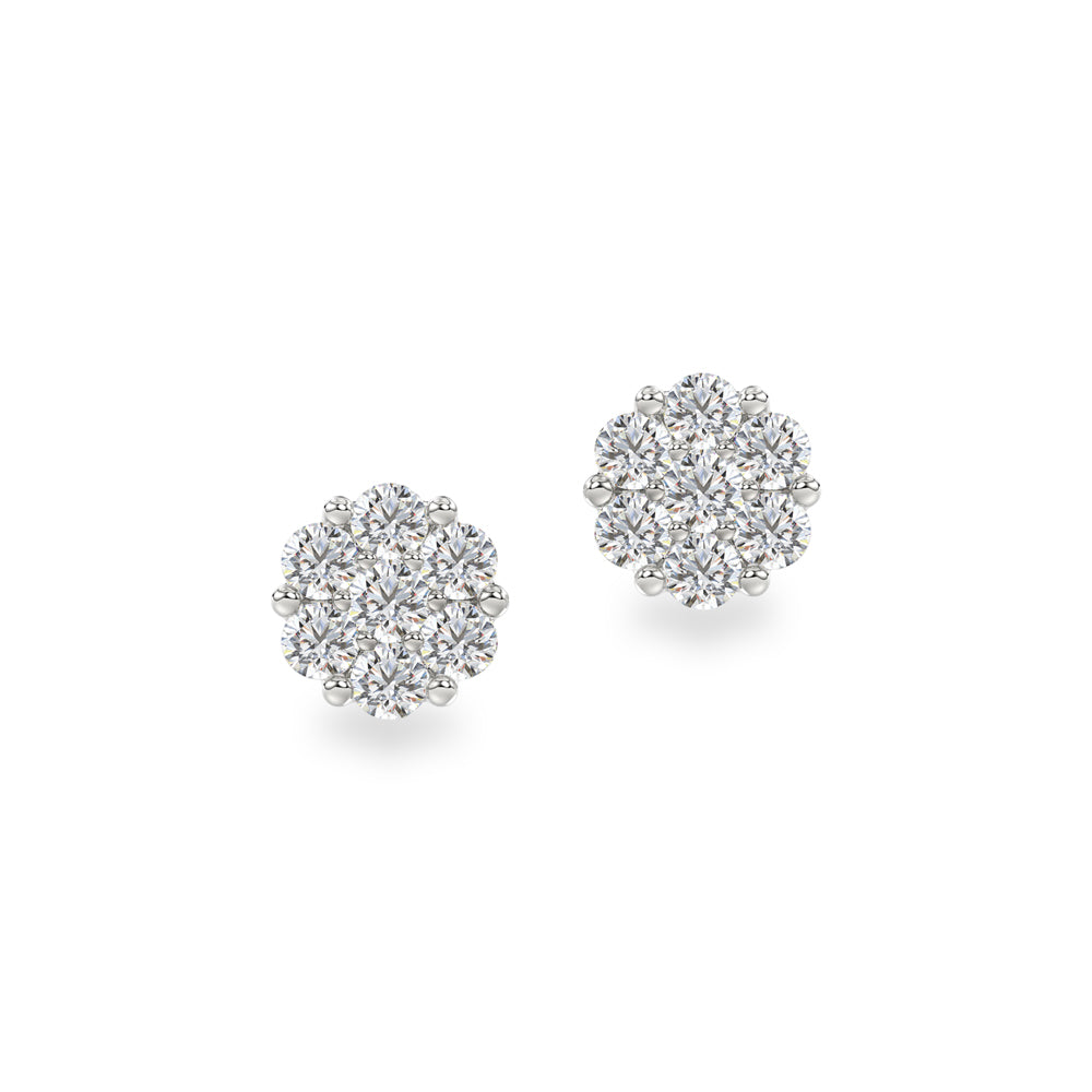 Lab-Grown Diamond Cluster Studs