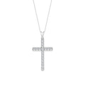 Lab-Grown Diamond Cross Necklace .50ctw