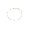 10k Gold Pearl Station Bracelet