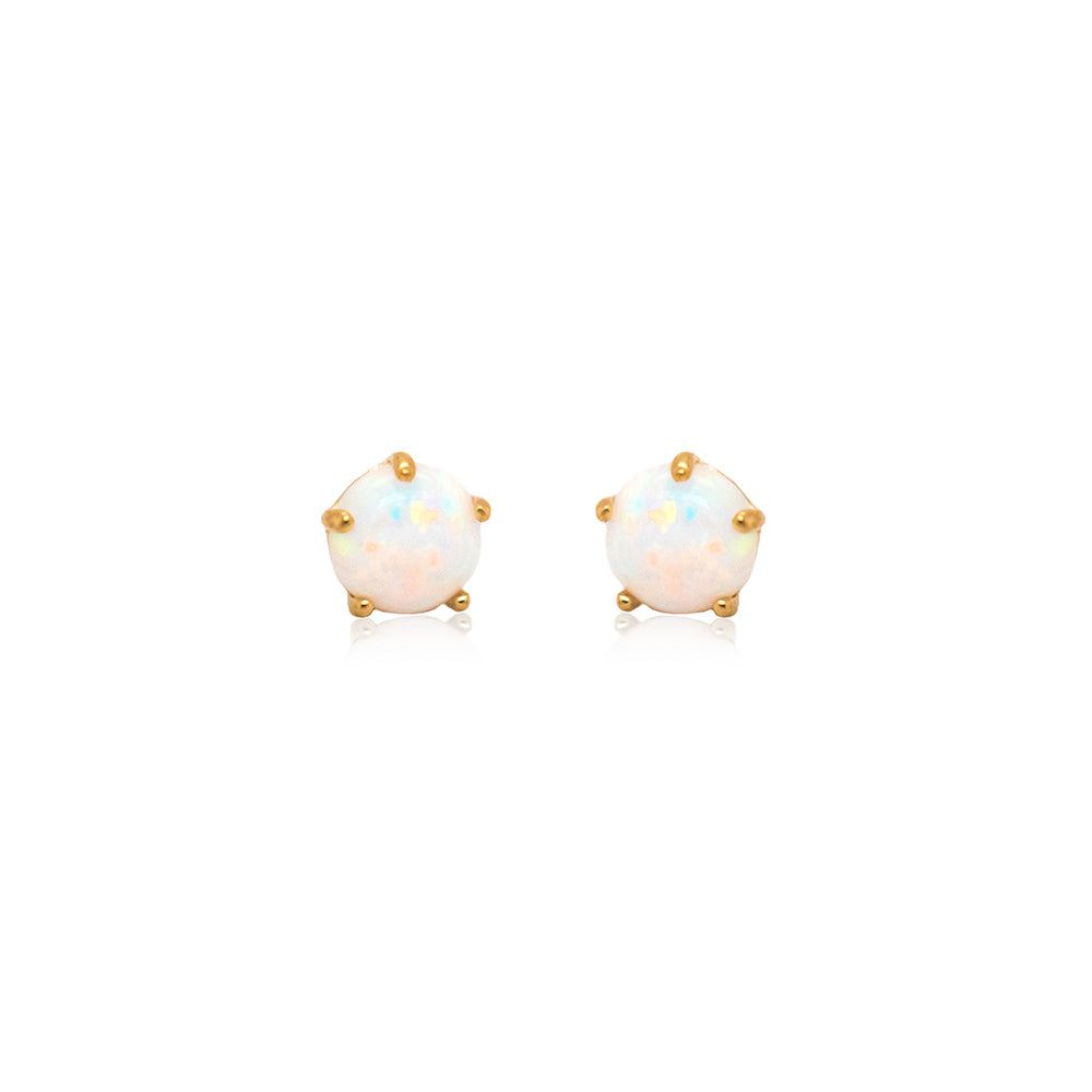 10k Gold Opal Stud Earrings