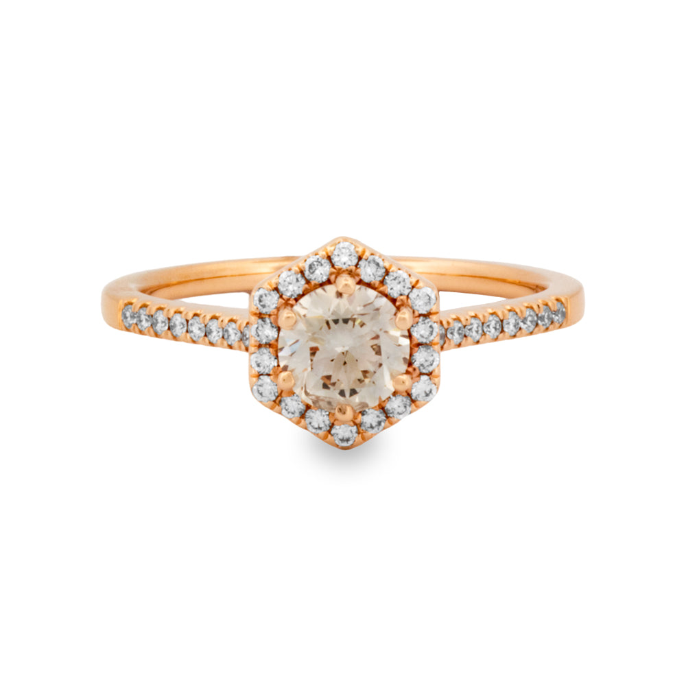 Champagne Diamond Engagement Ring