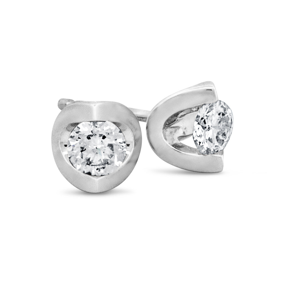 Tension-Set 0.25ctw Diamond Stud Earrings