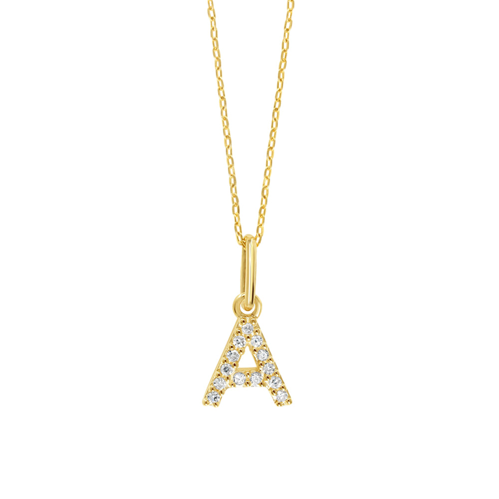 Diamond Initial Necklaces - All Letters Available!