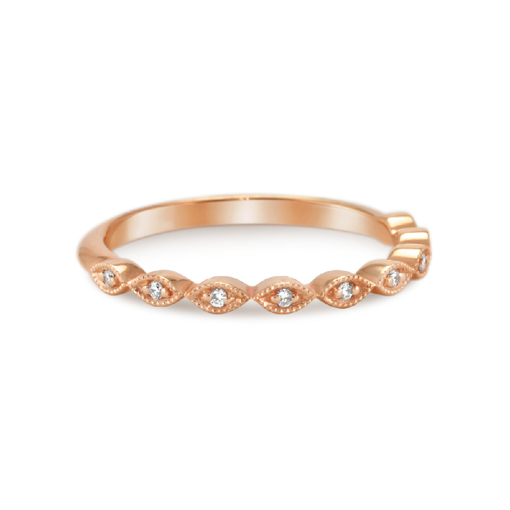 Diamond Ring with Milgrain