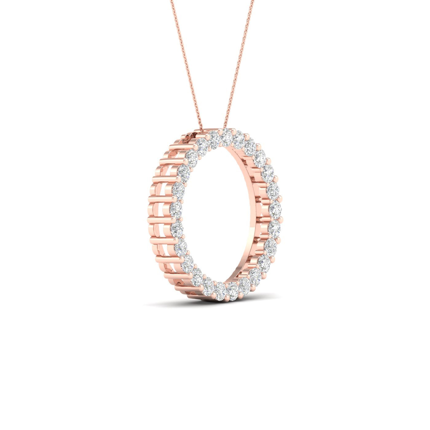 Lab-Grown Diamond Circle Necklace