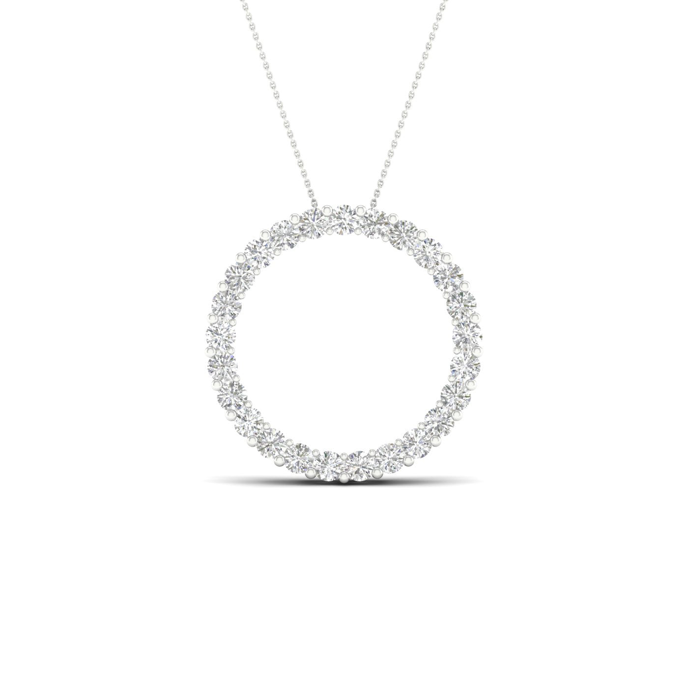 Lab-Grown Diamond Circle Necklace
