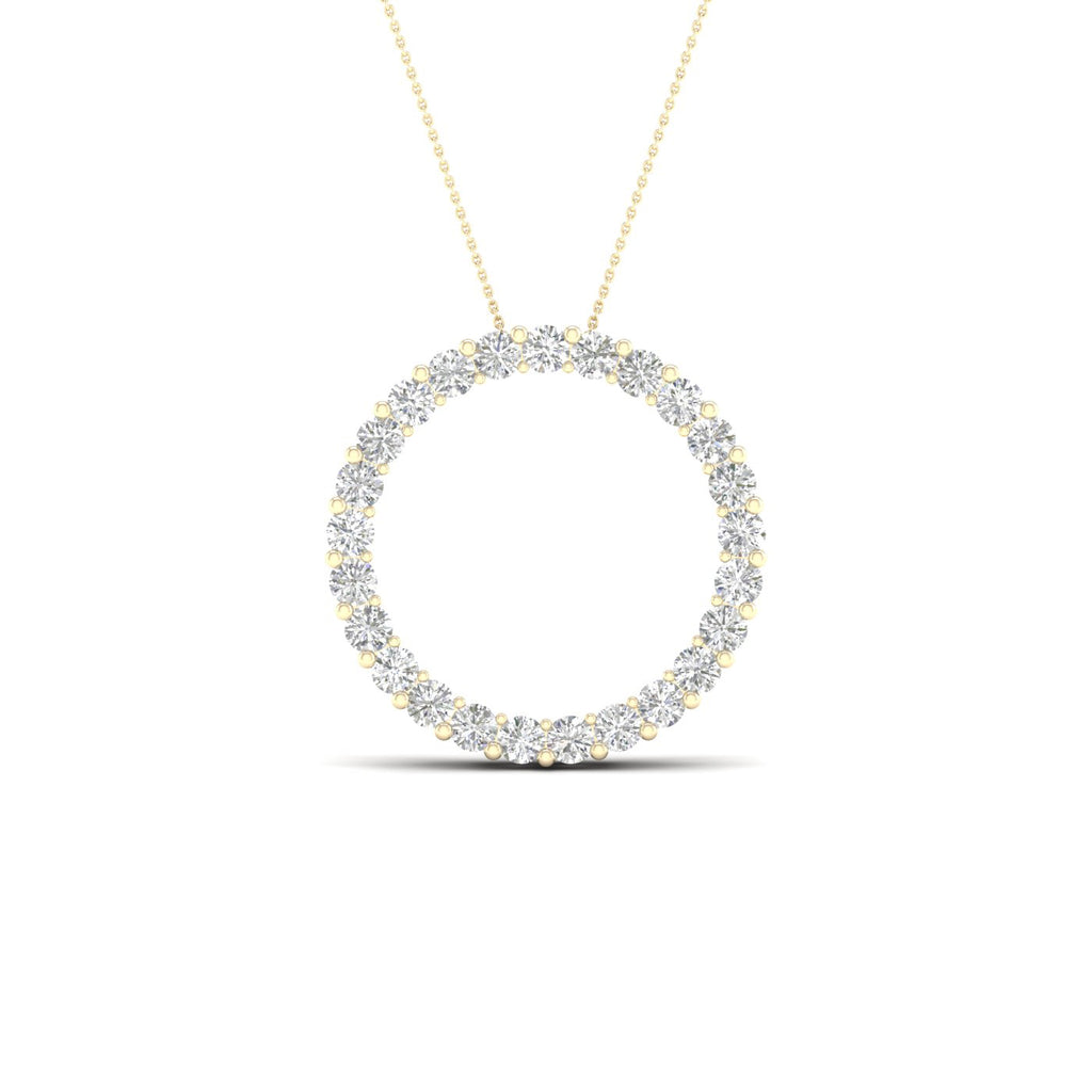 Lab-Grown Diamond Circle Necklace