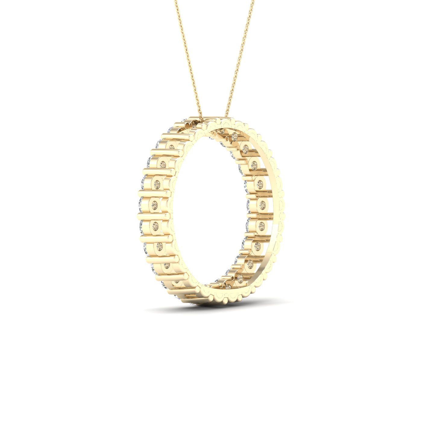 Lab-Grown Diamond Circle Necklace