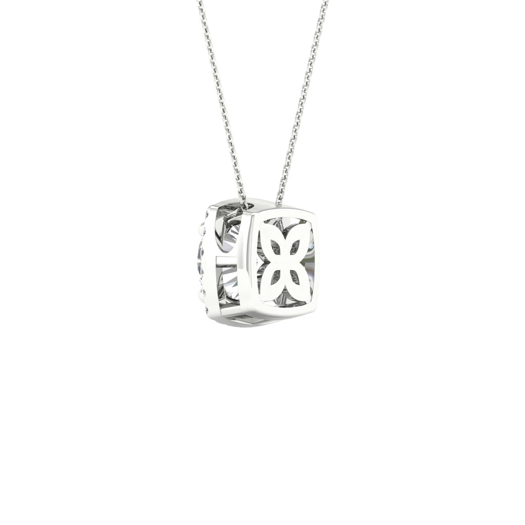 Lab-Grown Diamond Halo Necklace