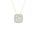 Lab-Grown Diamond Halo Necklace