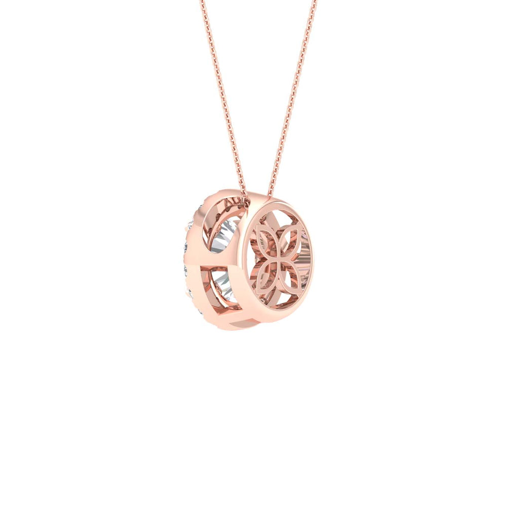Lab-Grown Diamond Halo Necklace