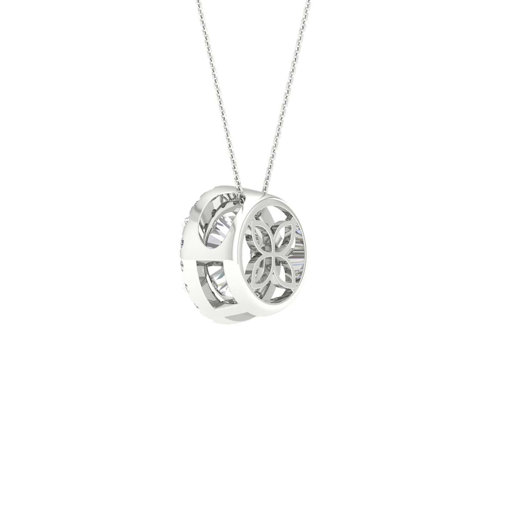 Lab-Grown Diamond Halo Necklace