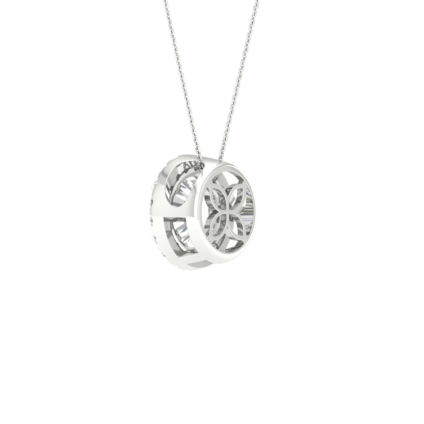 Lab-Grown Diamond Halo Necklace