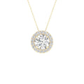 Lab-Grown Diamond Halo Necklace