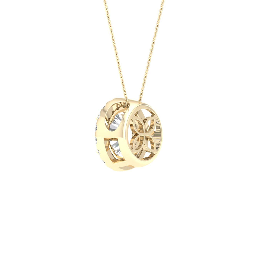 Lab-Grown Diamond Halo Necklace