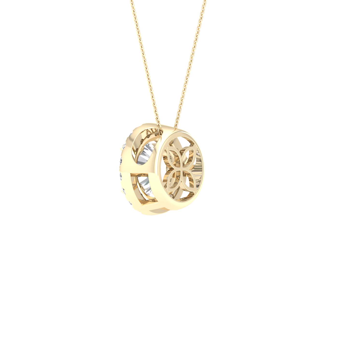 Lab-Grown Diamond Halo Necklace