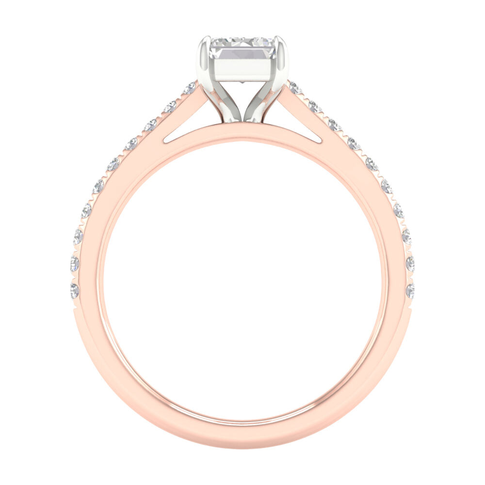 Lab-Grown Emerald Cut Diamond Engagement Ring