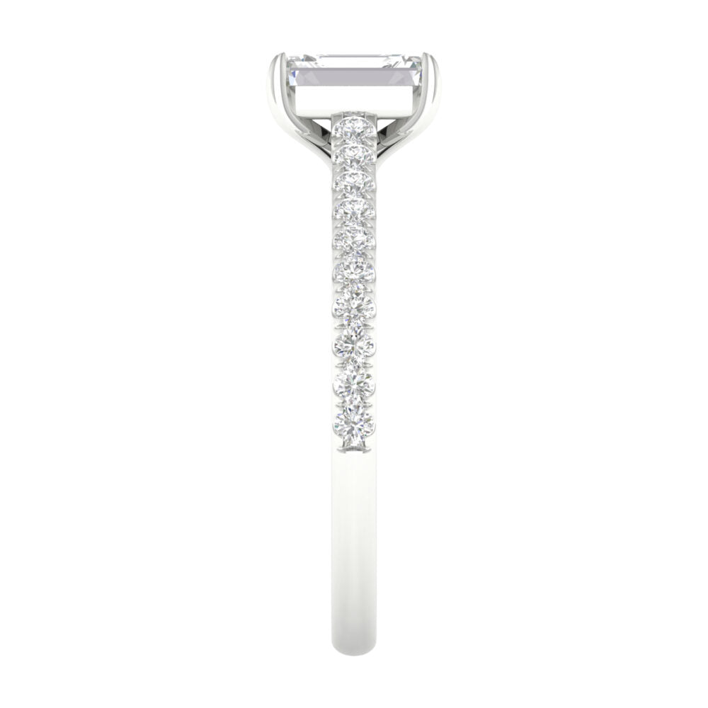 Lab-Grown Emerald Cut Diamond Engagement Ring