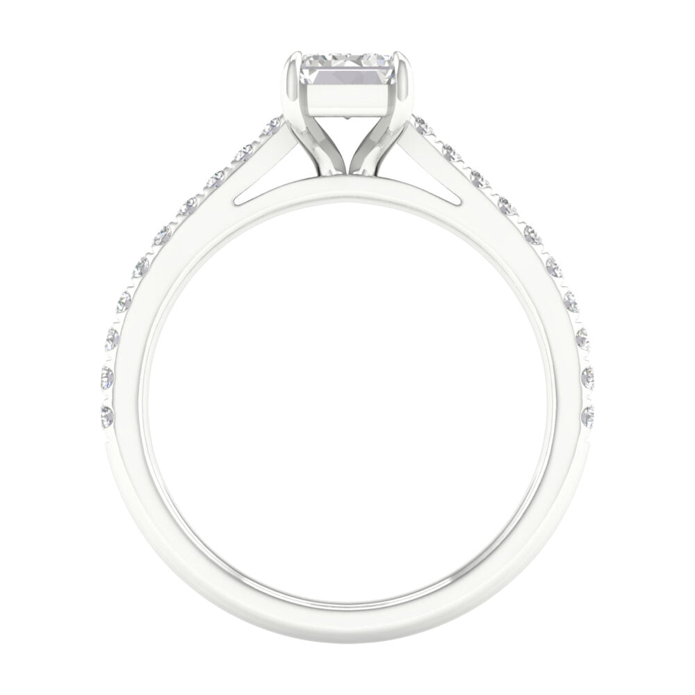 Lab-Grown Emerald Cut Diamond Engagement Ring