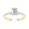Lab-Grown Emerald Cut Diamond Engagement Ring