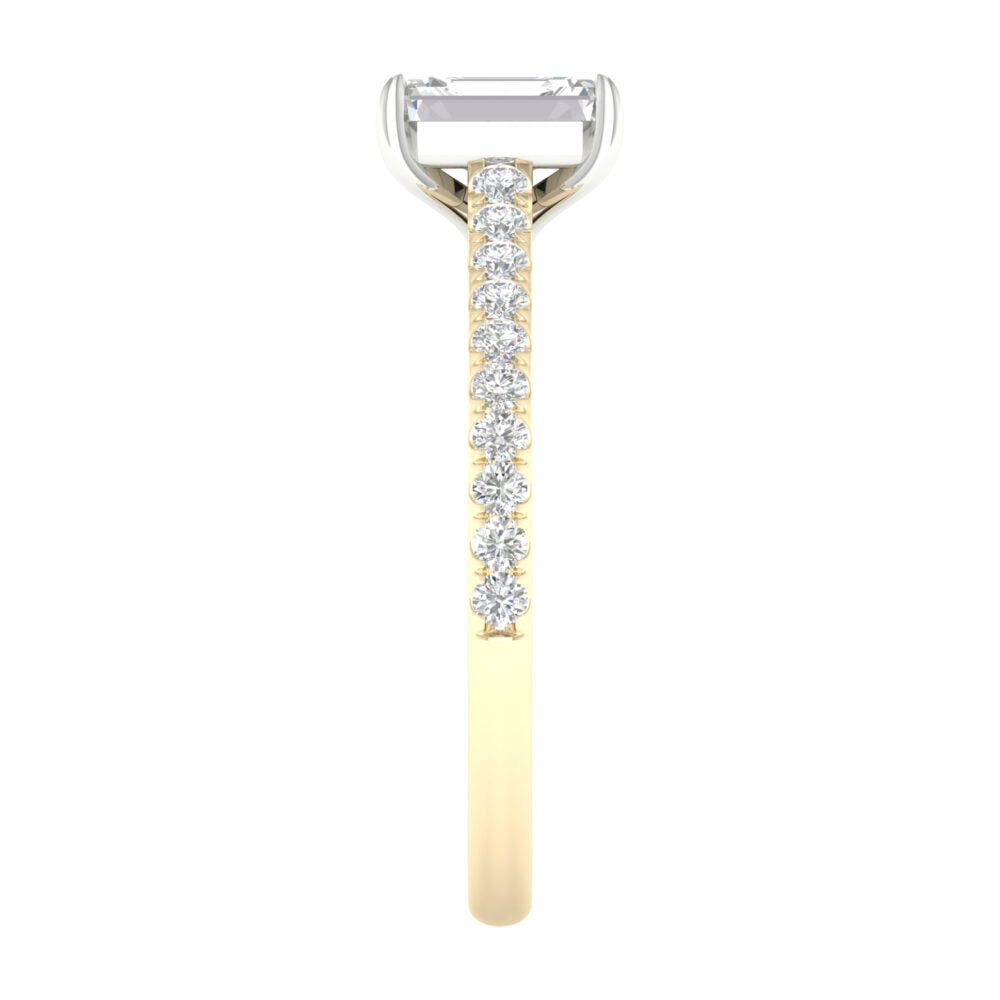 Lab-Grown Emerald Cut Diamond Engagement Ring