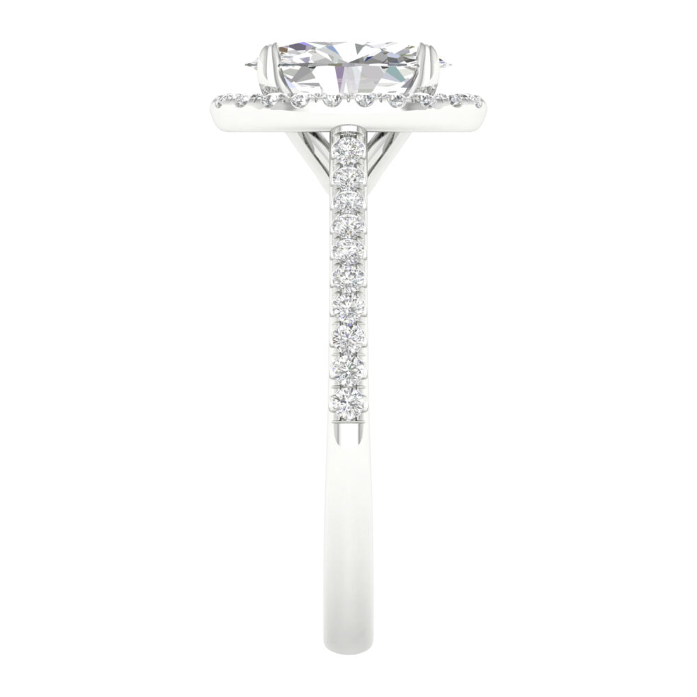 Lab-Grown Halo Diamond Engagement Ring