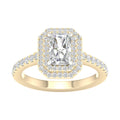 Lab-Grown Radiant Cut Diamond Halo Ring